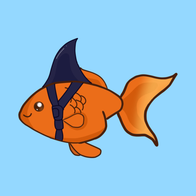 Goldfish Shark Funny Motivational by logiamerch