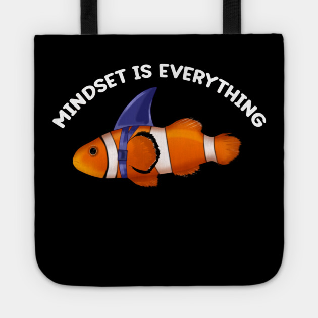Mindset Motivational quote Cute Goldfish Tote by logiamerch