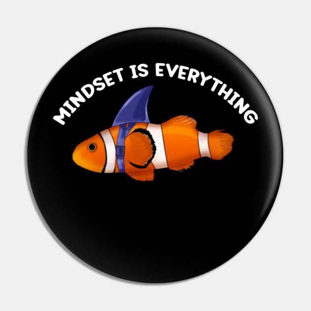 Mindset Motivational quote Cute Goldfish Pin by logiamerch
