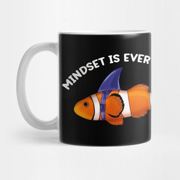 Mindset Motivational quote Cute Goldfish by logiamerch