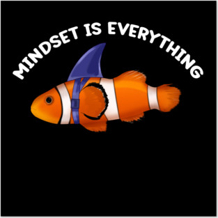 Mindset Motivational quote Cute Goldfish Posters and Art