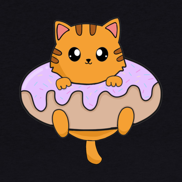 Kawaii Orange Cat inside Donut by logiamerch