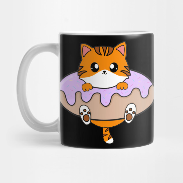 Kawaii Orange Cat inside Donut by logiamerch