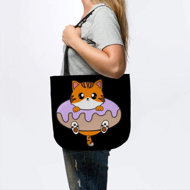 Kawaii Orange Cat inside Donut by logiamerch