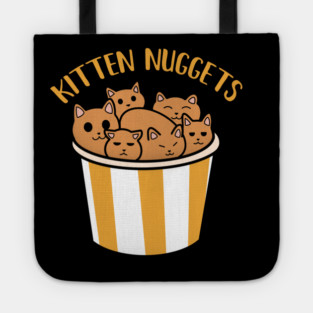 Kawaii Cat inside Box, Funny Chicken Nuggets Cats Tote