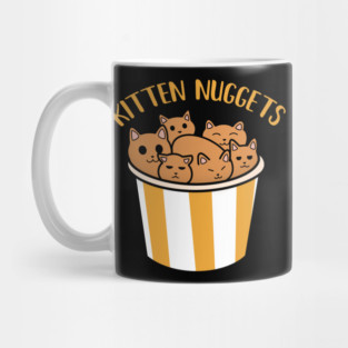 Kawaii Cat inside Box, Funny Chicken Nuggets Cats Mug
