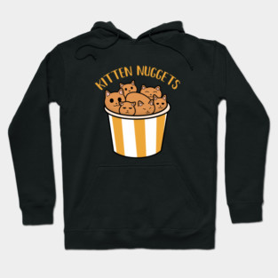 Kawaii Cat inside Box, Funny Chicken Nuggets Cats Hoodie