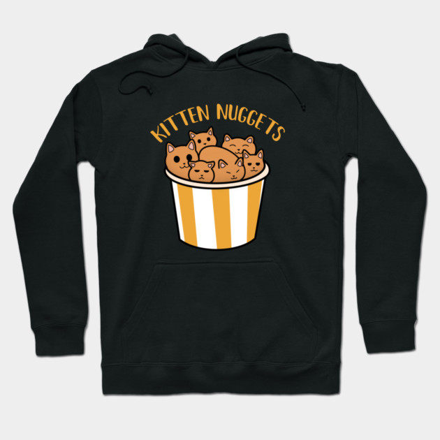 Kawaii Cat inside Box, Funny Chicken Nuggets Cats Hoodie by logiamerch