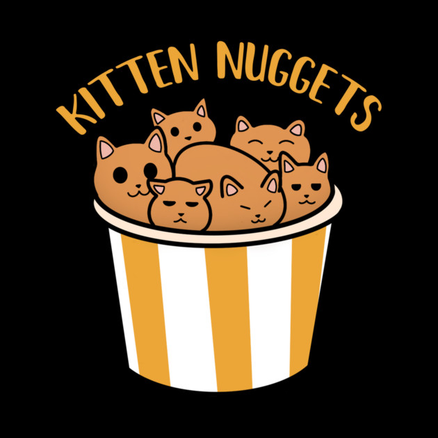 Kawaii Cat inside Box, Funny Chicken Nuggets Cats by logiamerch