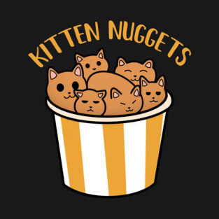 Kawaii Cat inside Box, Funny Chicken Nuggets Cats T-Shirt