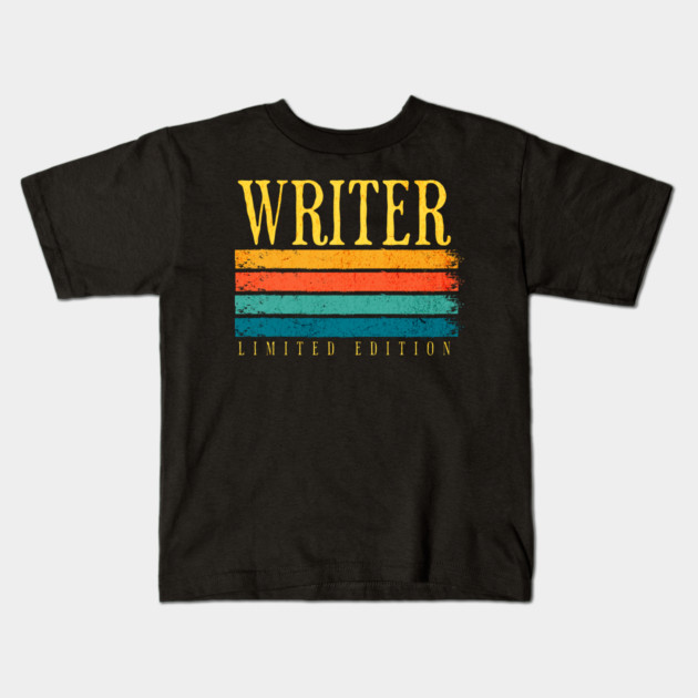 Retro Grunge Writer Limited Edition Kids T-Shirt by H. R. Sinclair