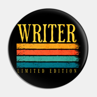 Retro Grunge Writer Limited Edition Pin