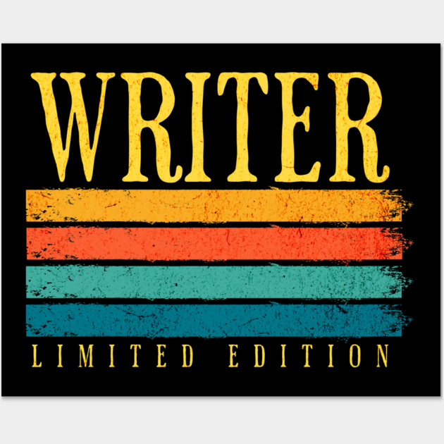 Retro Grunge Writer Limited Edition Wall Art by H. R. Sinclair