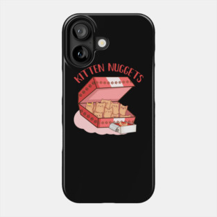 Kawaii Cat inside Box, Funny Chicken Nuggets Phone Case