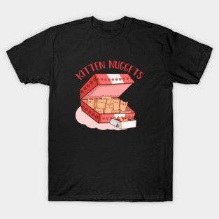 Kawaii Cat inside Box, Funny Chicken Nuggets T-Shirt