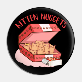 Kawaii Cat inside Box, Funny Chicken Nuggets Pin