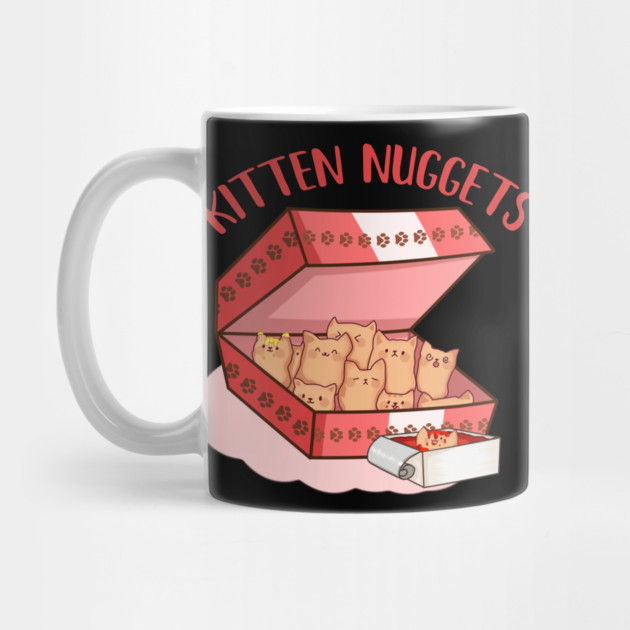 Kawaii Cat inside Box, Funny Chicken Nuggets by logiamerch