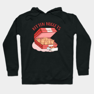 Kawaii Cat inside Box, Funny Chicken Nuggets Hoodie