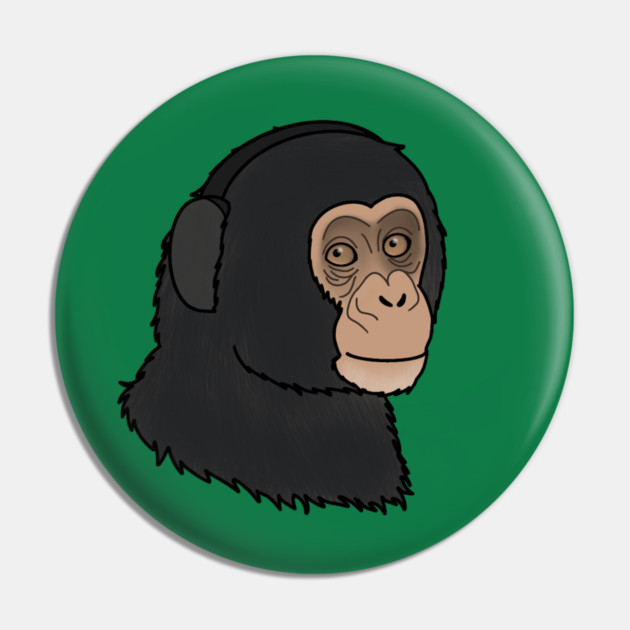 Cute Chimpanzee, Monkey Pin by logiamerch