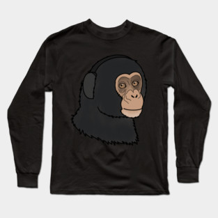 Cute Chimpanzee, Monkey Long Sleeve T-Shirt