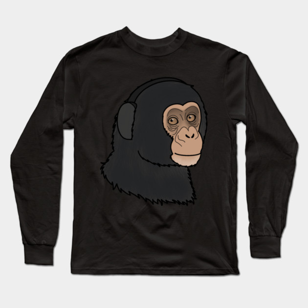 Cute Chimpanzee, Monkey Long Sleeve T-Shirt by logiamerch