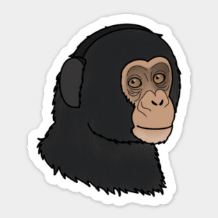 Cute Chimpanzee, Monkey Sticker