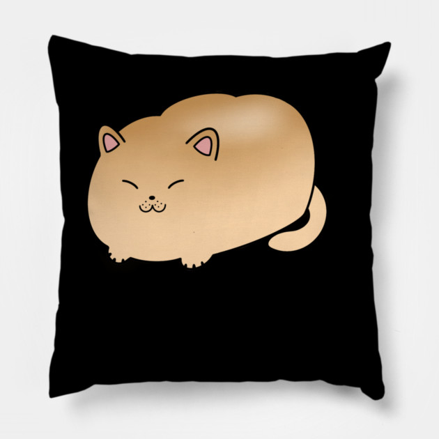 Funny Cat Bread Shape, Love Cats Pillow by logiamerch