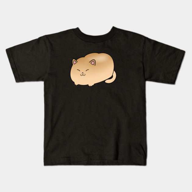 Funny Cat Bread Shape, Love Cats Kids T-Shirt by logiamerch