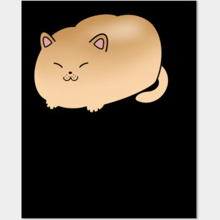 Funny Cat Bread Shape, Love Cats Posters and Art