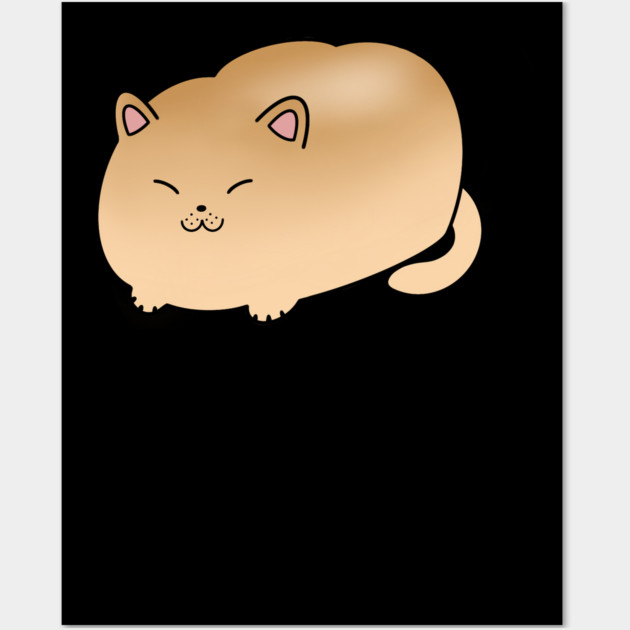 Funny Cat Bread Shape, Love Cats Wall Art by logiamerch