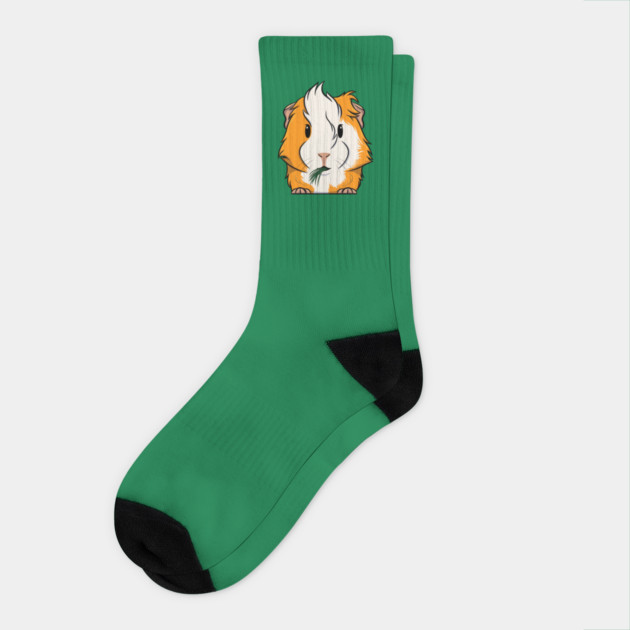 Orange/White Abyssinian Guinea Pig Socks by DeguArts