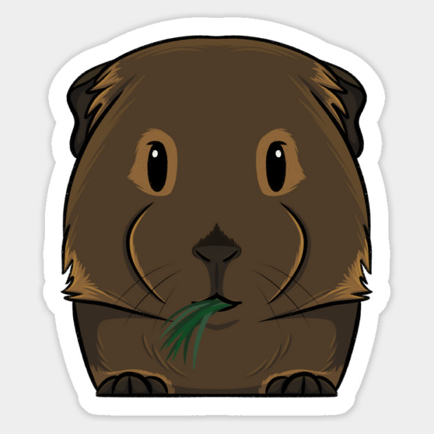 Brown Smooth Coat Guinea Pig Magnet by DeguArts