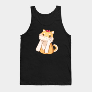 Funny Kawaii Shiba Inu Dog, Love Shiba Inus Tank Top