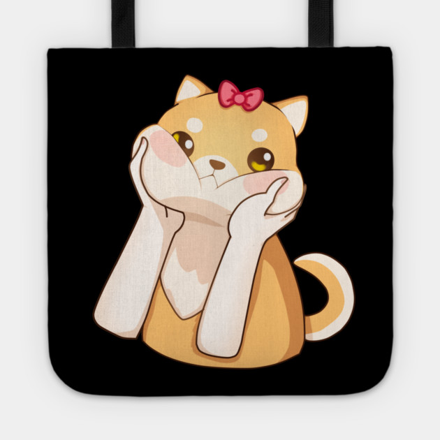 Funny Kawaii Shiba Inu Dog, Love Shiba Inus Tote by logiamerch
