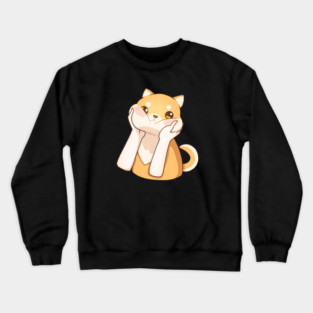 Kawaii Shiba Inu Dog, Love Shiba Inus Crewneck Sweatshirt