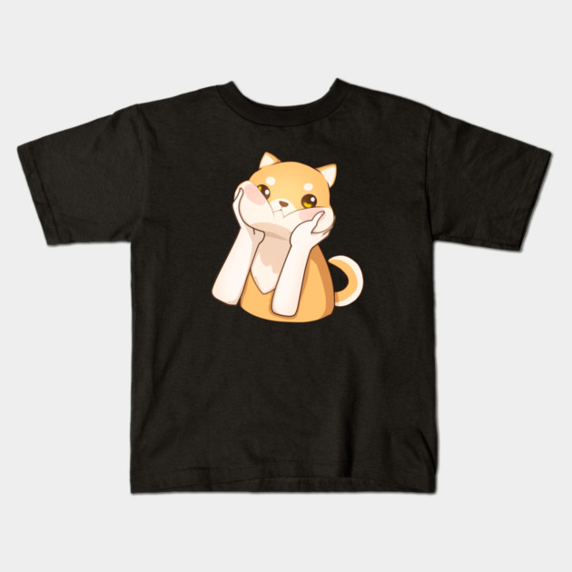 Kawaii Shiba Inu Dog, Love Shiba Inus Kids T-Shirt by logiamerch