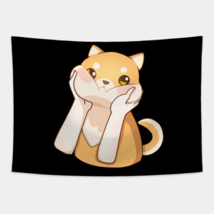 Kawaii Shiba Inu Dog, Love Shiba Inus Tapestry