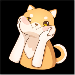 Kawaii Shiba Inu Dog, Love Shiba Inus Posters and Art