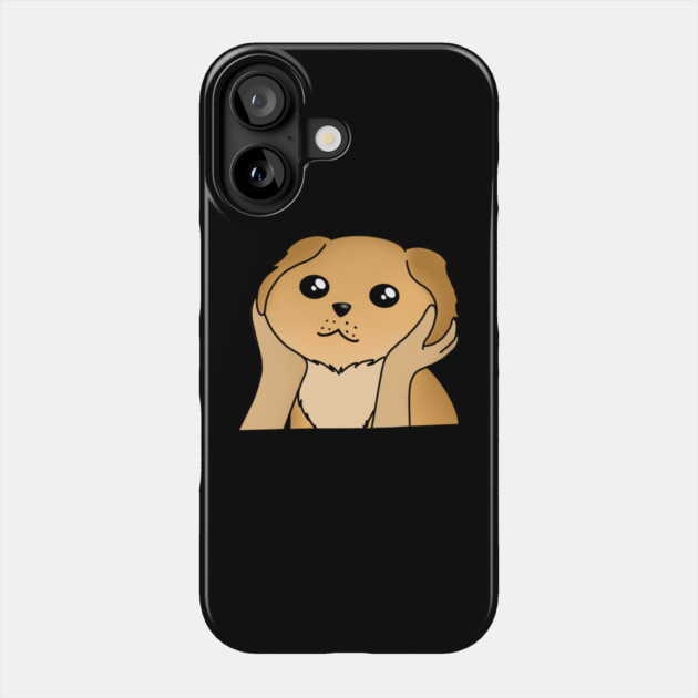 Kawaii Golden Retriever Dog, Funny Dog Lover Phone Case by logiamerch