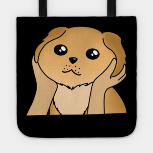 Kawaii Golden Retriever Dog, Funny Dog Lover Tote