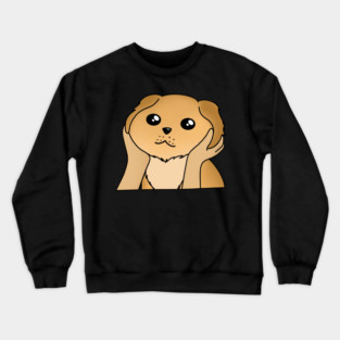 Kawaii Golden Retriever Dog, Funny Dog Lover Crewneck Sweatshirt