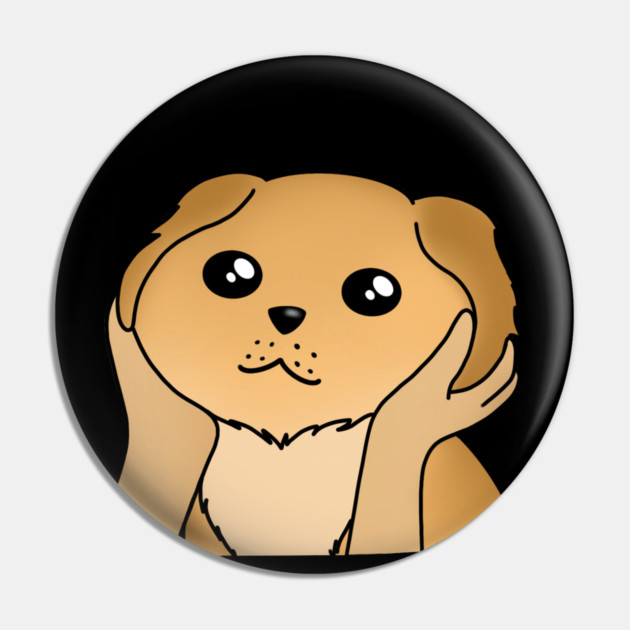 Kawaii Golden Retriever Dog, Funny Dog Lover Pin by logiamerch