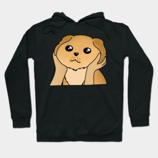 Kawaii Golden Retriever Dog, Funny Dog Lover Hoodie