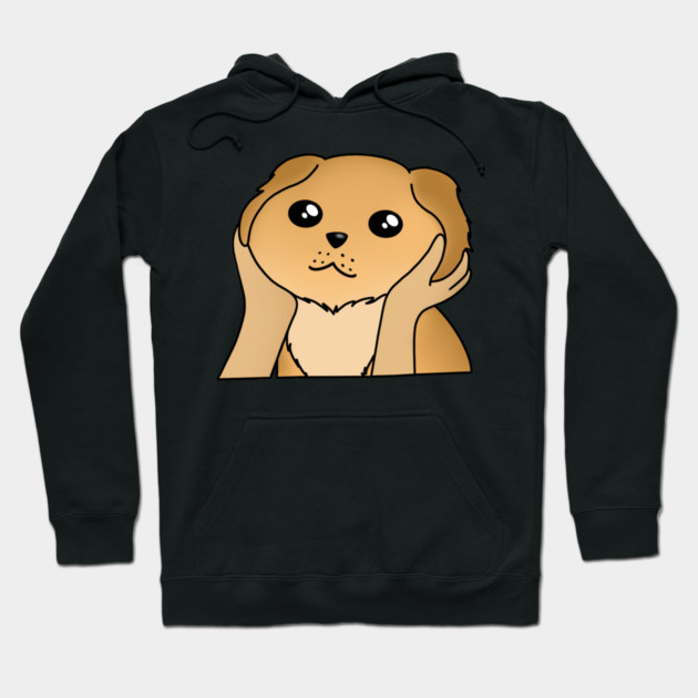Kawaii Golden Retriever Dog, Funny Dog Lover Hoodie by logiamerch