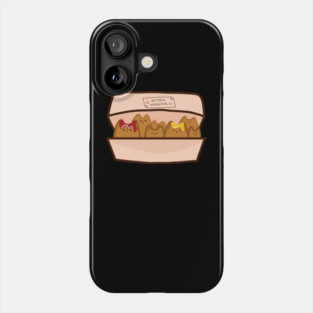 Kawaii Cat inside Box, Funny Chicken Nuggets Cats Phone Case