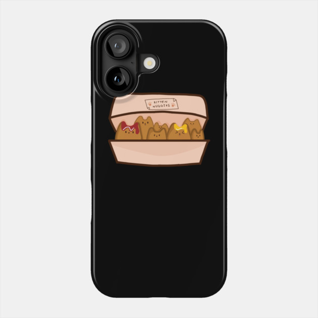 Kawaii Cat inside Box, Funny Chicken Nuggets Cats Phone Case by logiamerch