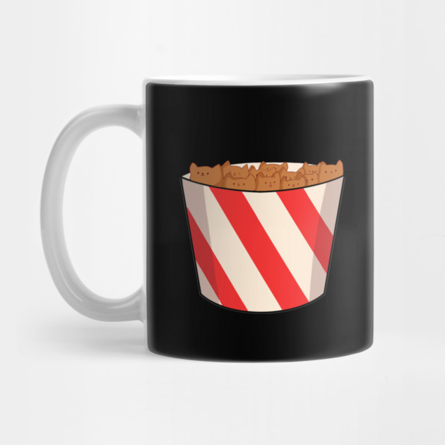 Kawaii Cat inside Box, Funny Chicken Nuggets Cats by logiamerch