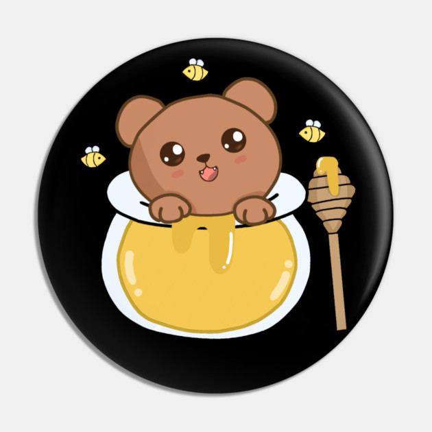 Kawaii Cute Bear Loves Honey, Pin by logiamerch