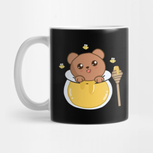Kawaii Cute Bear Loves Honey, Mug