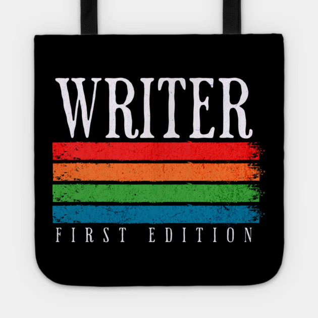 Retro Grunge Writer First Edition Tote by H. R. Sinclair